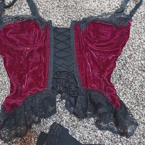 COPY - Vintage small velvet lingerie top